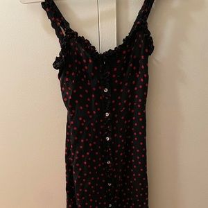 Realisation Par julia dress long version xxs red and black dots
